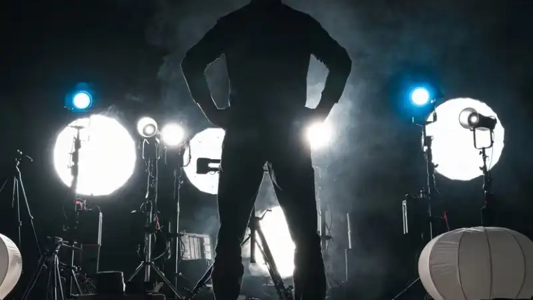 sound and lighting setup
