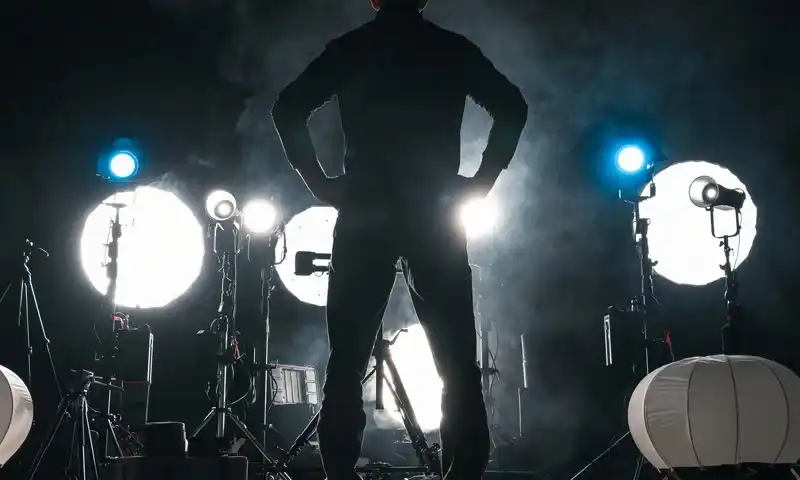 sound and lighting setup